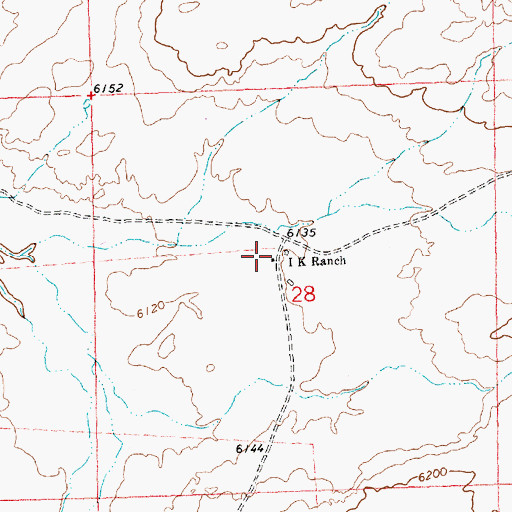 Topographic Map of I K Ranch, NM