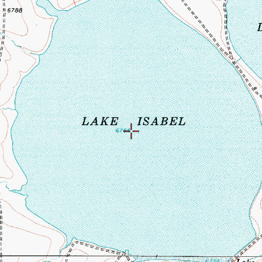 Topographic Map of Lake Isabel, NM