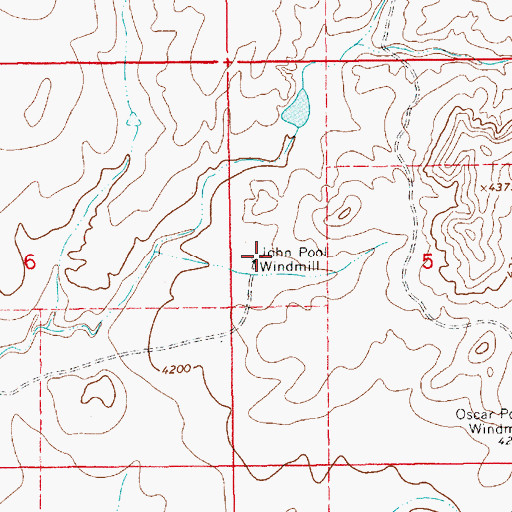 Topographic Map of John Pool Windmill, NM