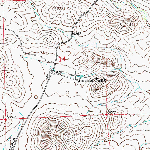 Topographic Map of Jonnie Tank, NM