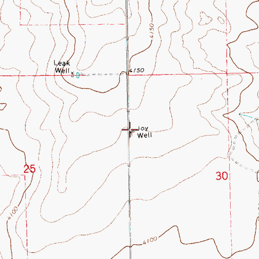 Topographic Map of Joy Well, NM