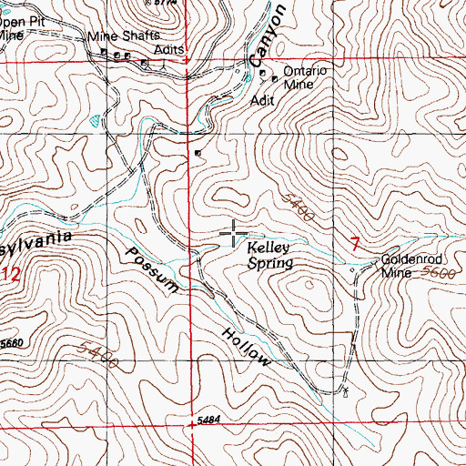 Topographic Map of Kelley Spring, NM