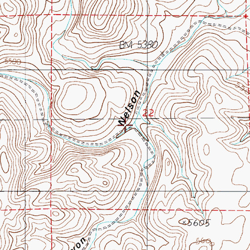 Topographic Map of Kemp Canyon, NM