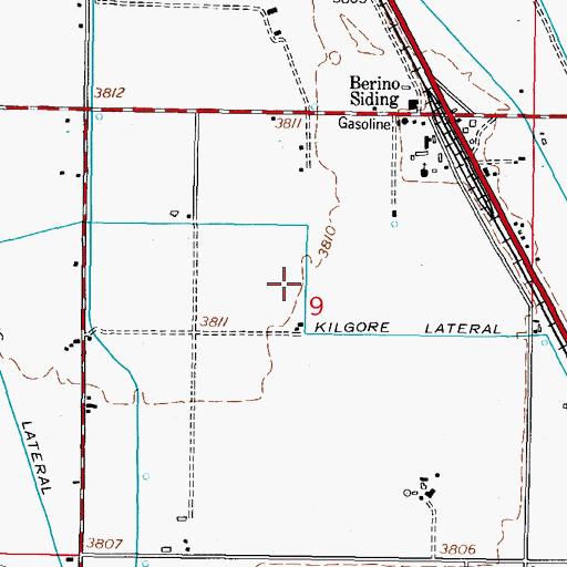 Topographic Map of Kilgore Lateral, NM