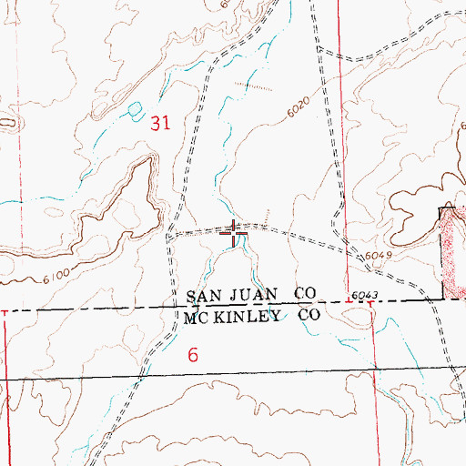 Topographic Map of Kim-me-ni-oli Wash, NM
