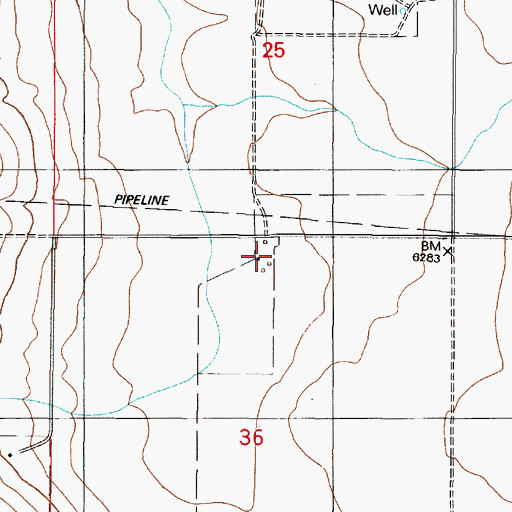 Topographic Map of L Williams Ranch, NM