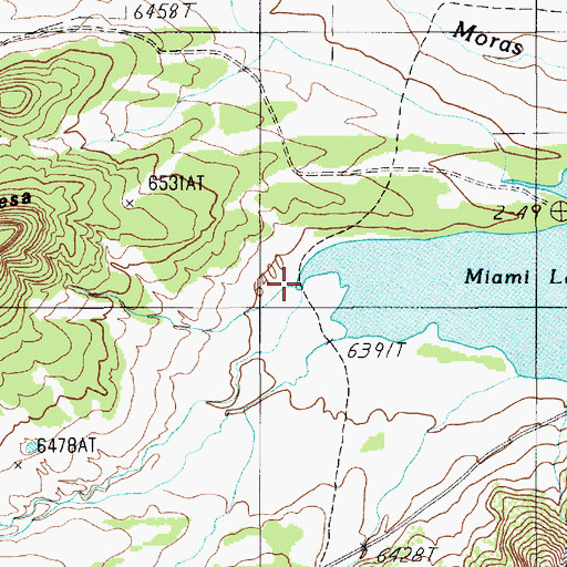 Topographic Map of La Maquina Creek, NM