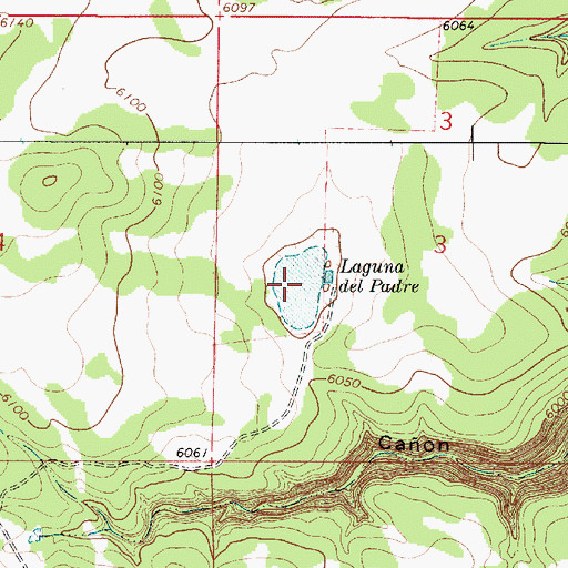 Topographic Map of Laquna del Padre, NM
