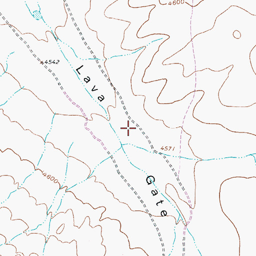 Topographic Map of Lava Gate, NM