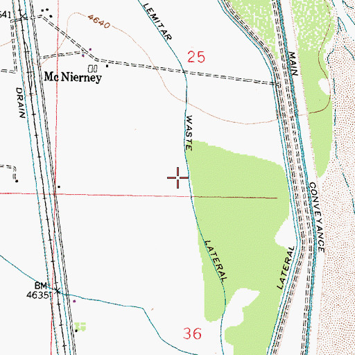 Topographic Map of Lemitar Waste Lateral, NM