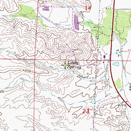Topographic Map of Libby Spring, NM