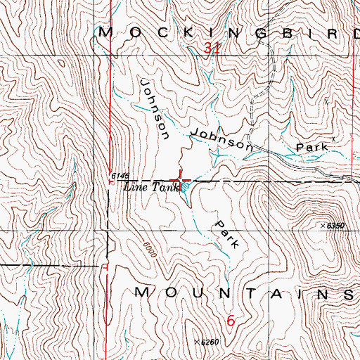 Topographic Map of Line Tank, NM