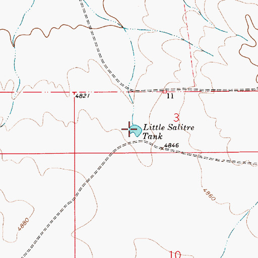 Topographic Map of Little Salitre Tank, NM