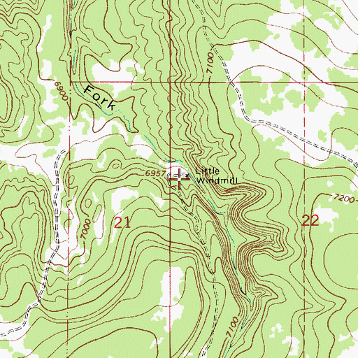 Topographic Map of Little Windmill, NM