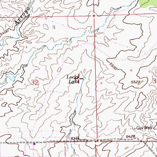 Topographic Map of Locke Lake, NM