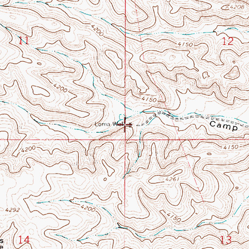 Topographic Map of Loma Well, NM