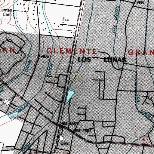 Topographic Map of Los Lunas Ditch, NM