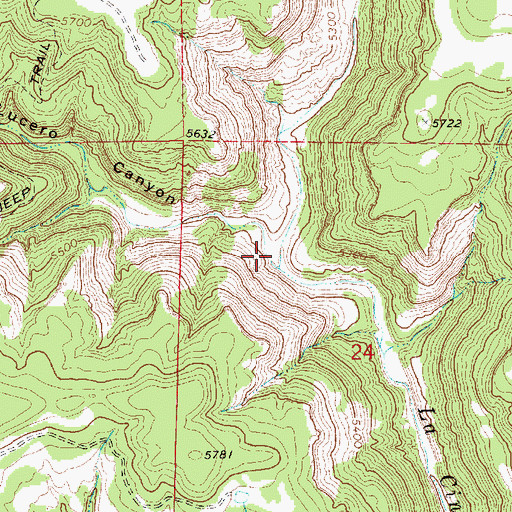 Topographic Map of Lucero Canyon, NM