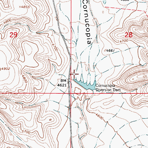 Topographic Map of Lucky Draw, NM