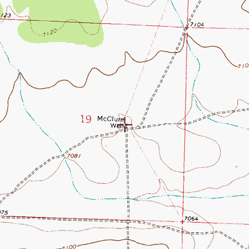 Topographic Map of Mcclure Well, NM