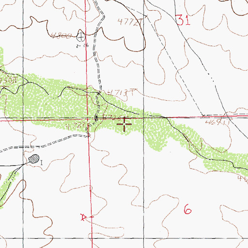 Topographic Map of Mono Adams Ranch, NM