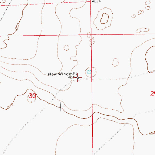Topographic Map of New Windmill, NM