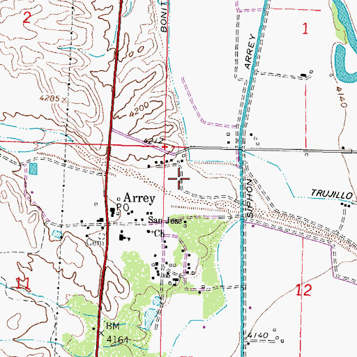 Topographic Map of Nordstrom Arroyo, NM