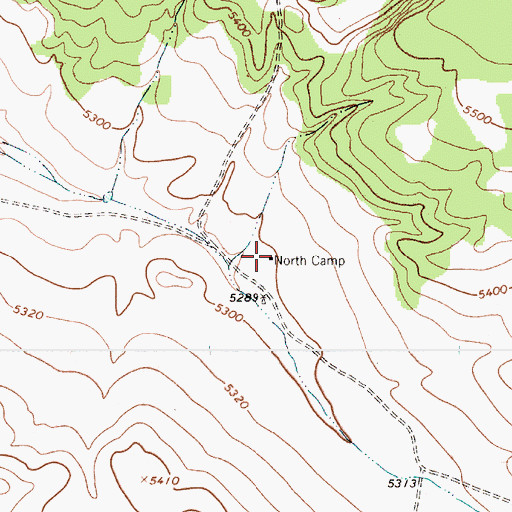 Topographic Map of North Camp, NM