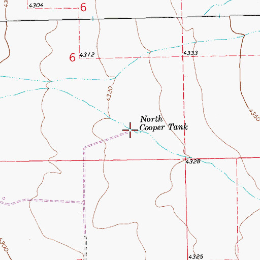 Topographic Map of North Cooper Tank, NM