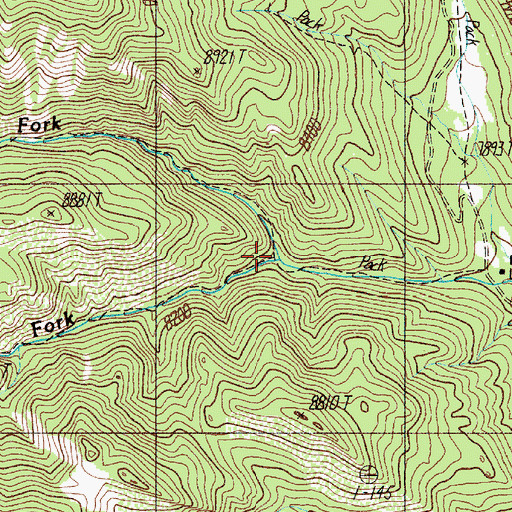Topographic Map of North Fork Cimarroncito Creek, NM