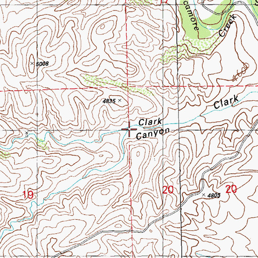 Topographic Map of North Fork Clark Canyon, NM