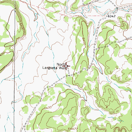 Topographic Map of North Largoeta Well, NM