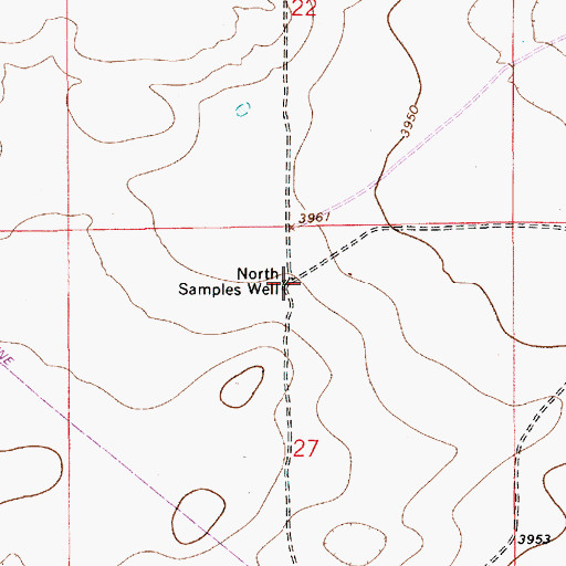 Topographic Map of North Samples Well, NM