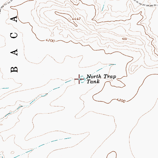 Topographic Map of North Trap Tank, NM