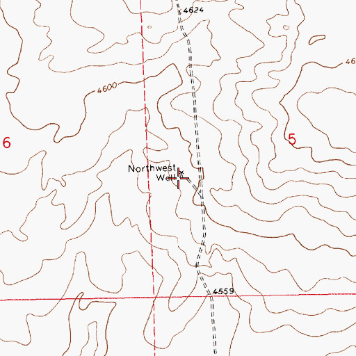 Topographic Map of Northwest Well, NM