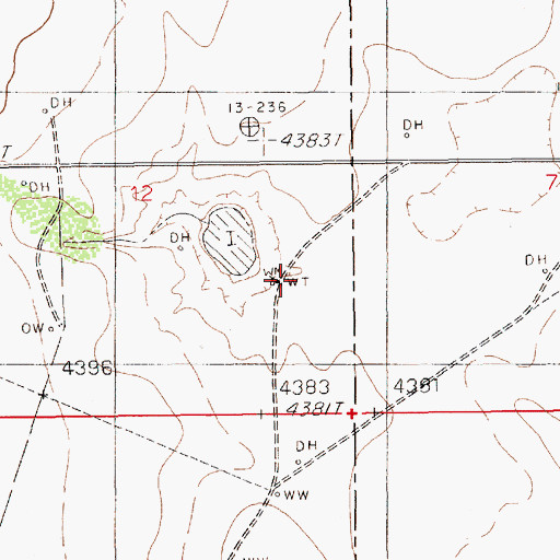 Topographic Map of Old Fletcher Well, NM