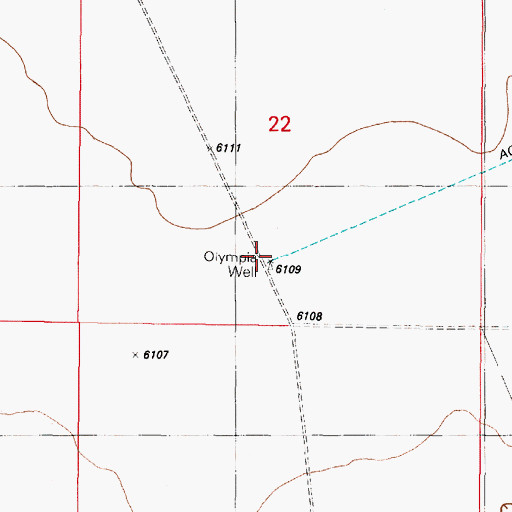 Topographic Map of Olympia Well, NM
