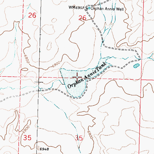 Topographic Map of Orphan Annie Tank, NM