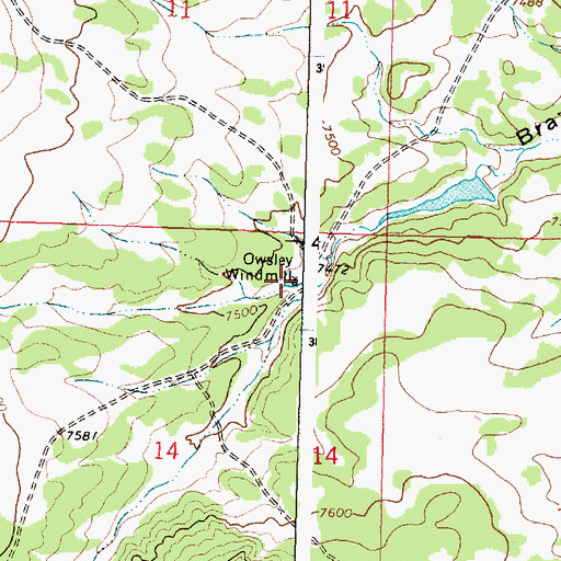 Topographic Map of Owsley Windmill, NM