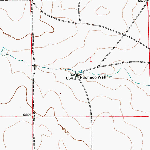 Topographic Map of Pacheco Well, NM