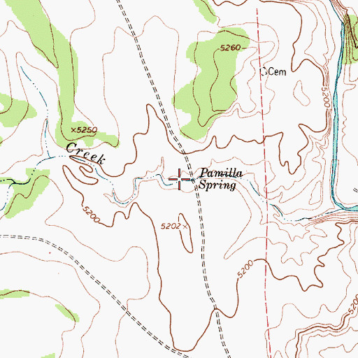 Topographic Map of Pamilla Spring, NM