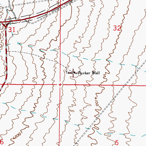 Topographic Map of Parker Well, NM