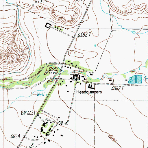 Topographic Map of Philmont Scout Ranch Headquarters, NM