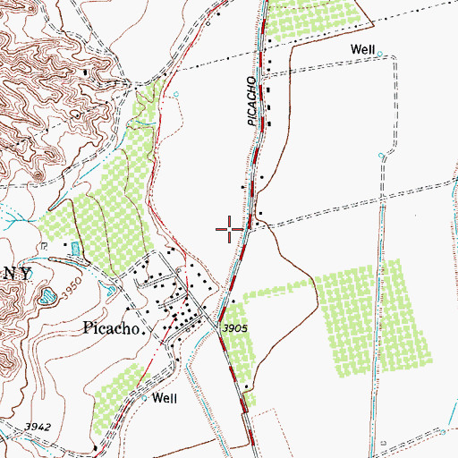 Topographic Map of Picacho Lateral, NM