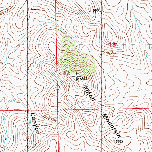 Topographic Map of Pion Mountain, NM