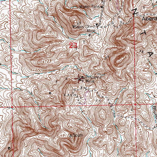 Topographic Map of Polyanna Mine, NM