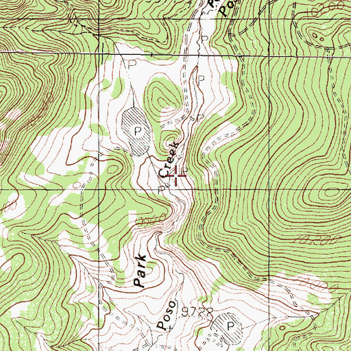 Topographic Map of Poso Park, NM
