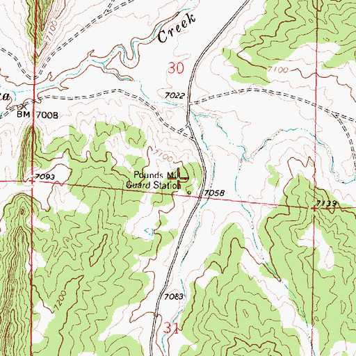 Topographic Map of Pounds Mill Guard Station, NM