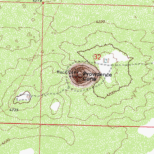 Topographic Map of Providence Cone, NM