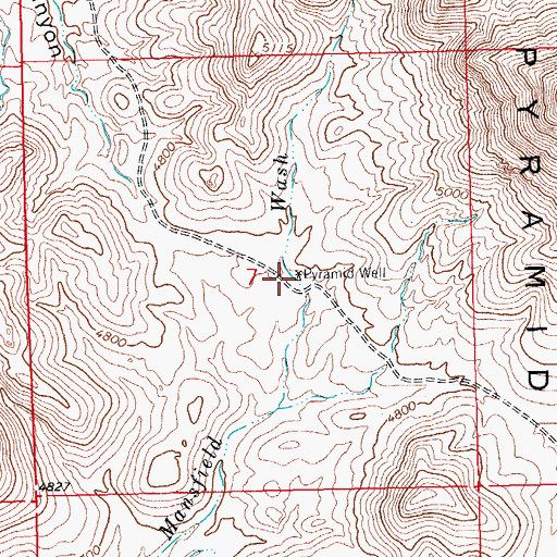 Topographic Map of Pyramid Well, NM